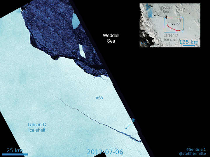 You are currently viewing The Larsen C Iceberg Finally Broke Away. Now There’s a Trillion-Ton Iceberg Adrift