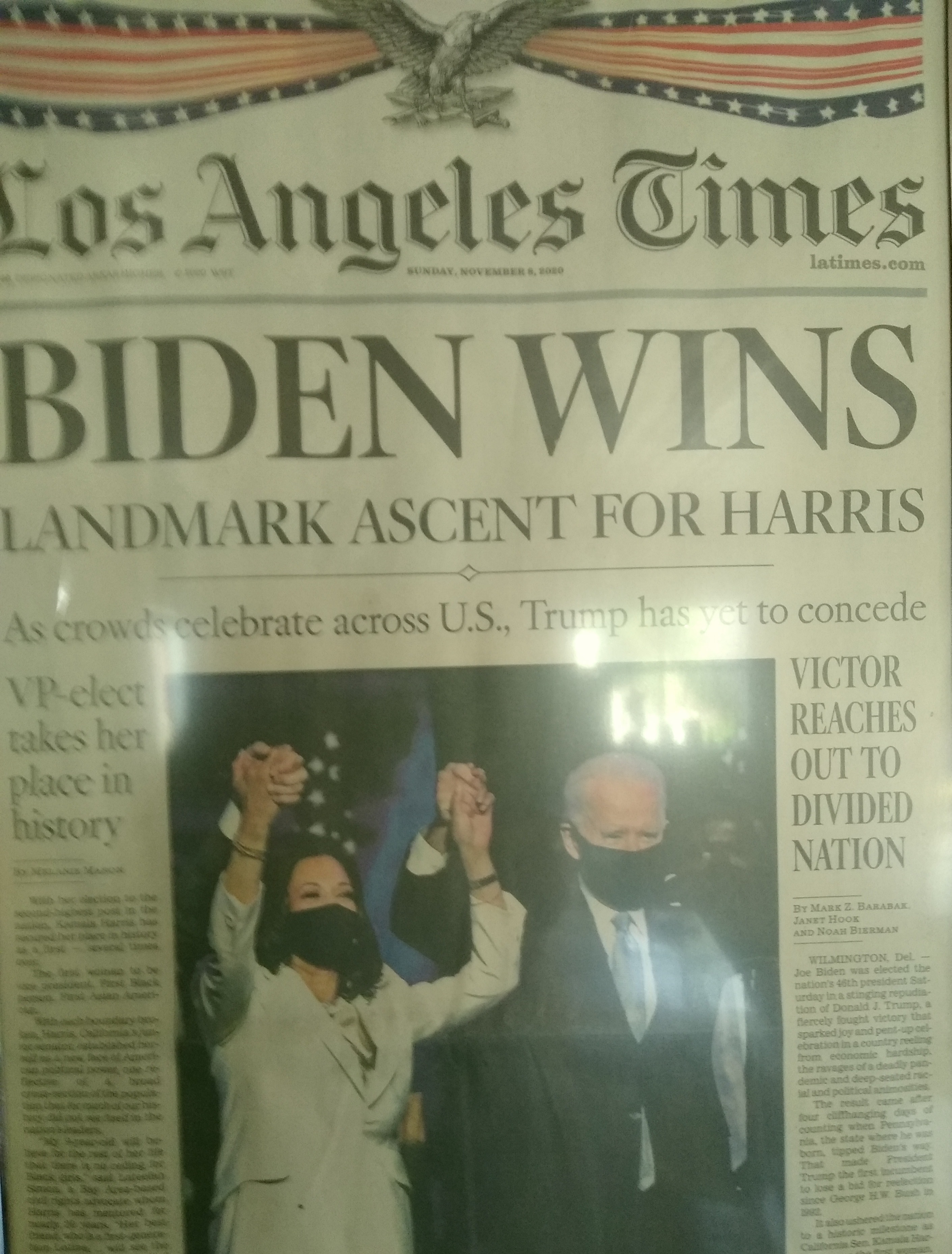 Read more about the article Biden and Harris: Kamala First US Woman Vice President: November 3, 2020